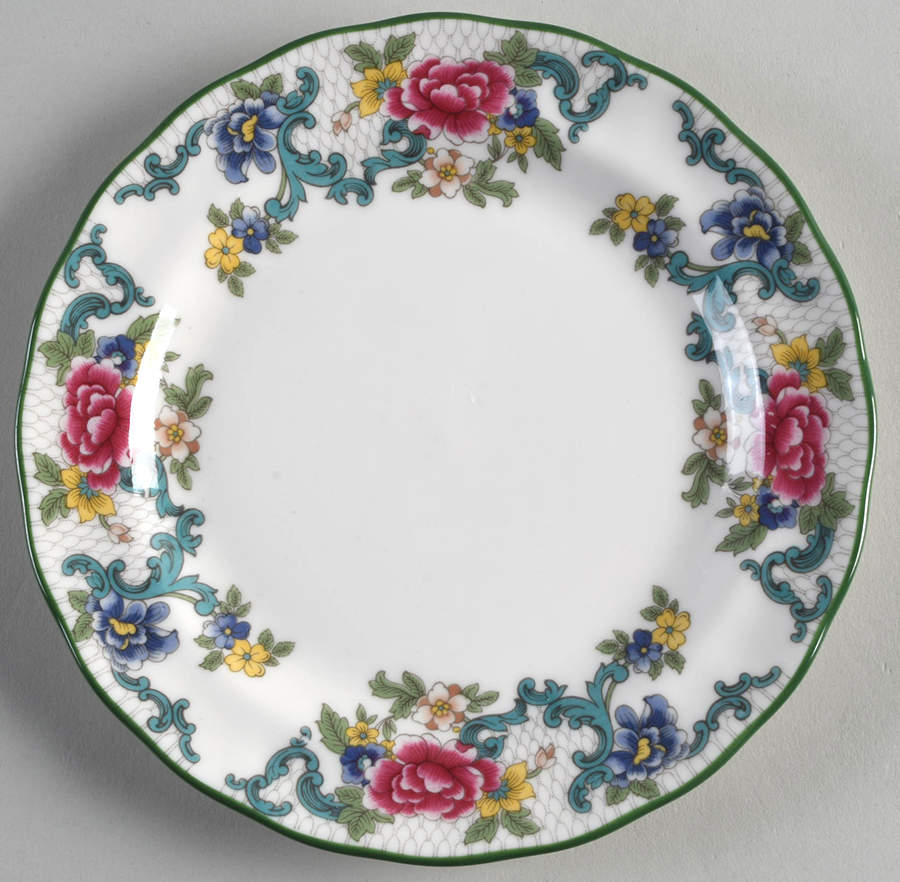 Floradora Green Bread & Butter Plate by Royal Doulton-1