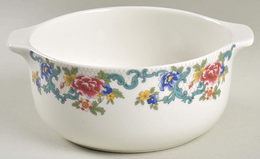 Floradora Green 1.5 Quart Round Casserole No Lid by Royal Doulton-1