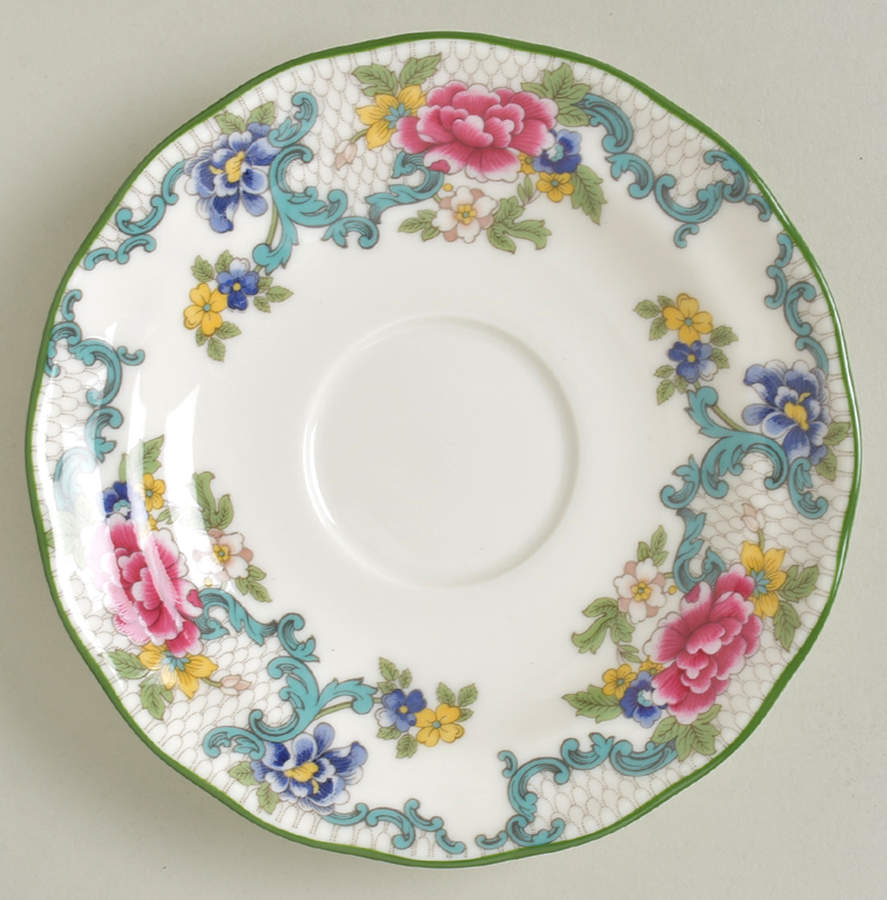 Floradora Green Saucer for Flat Cup by Royal Doulton-1