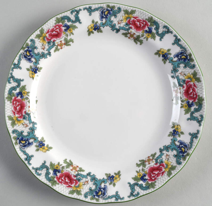 Floradora Green Luncheon Plate by Royal Doulton-1