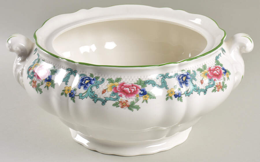 Floradora Green Tureen No Lid by Royal Doulton-1