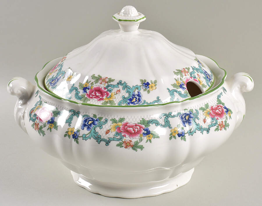 Floradora Green Tureen &  Lid by Royal Doulton-1