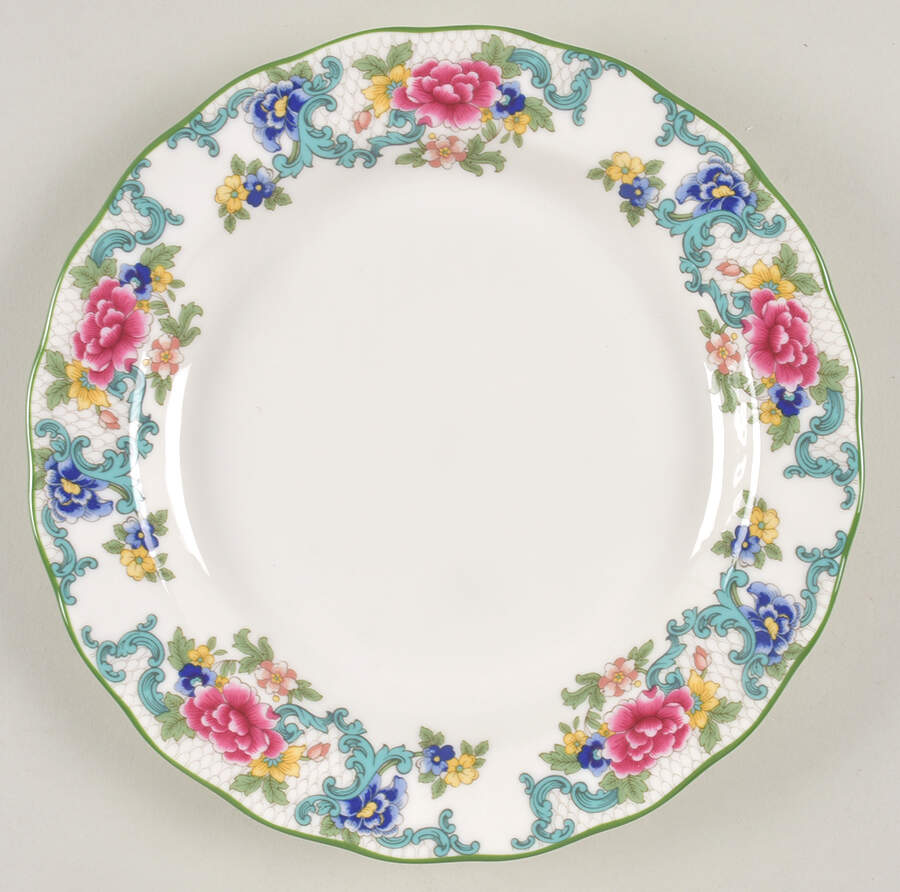 Floradora Green Salad Plate by Royal Doulton-1