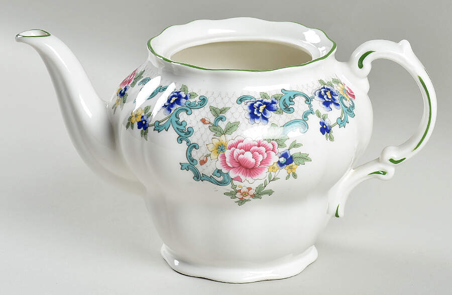 Floradora Green Teapot No Lid by Royal Doulton-1