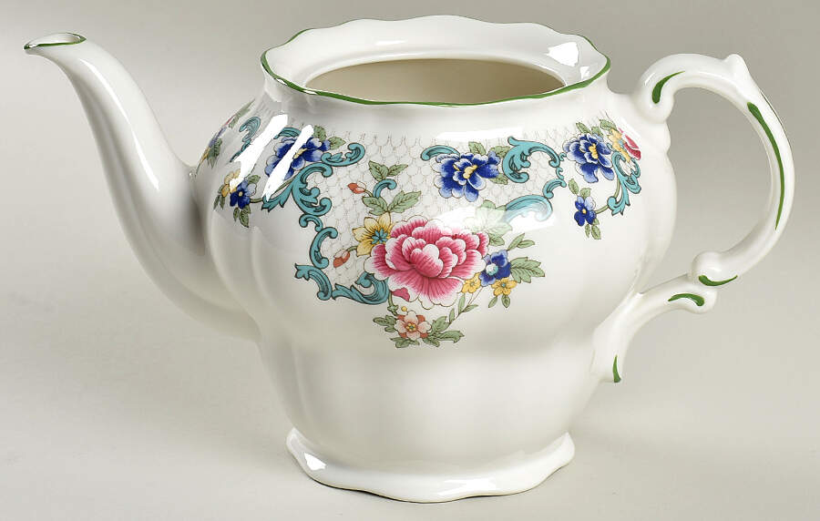 Floradora Green Teapot No Lid by Royal Doulton-1