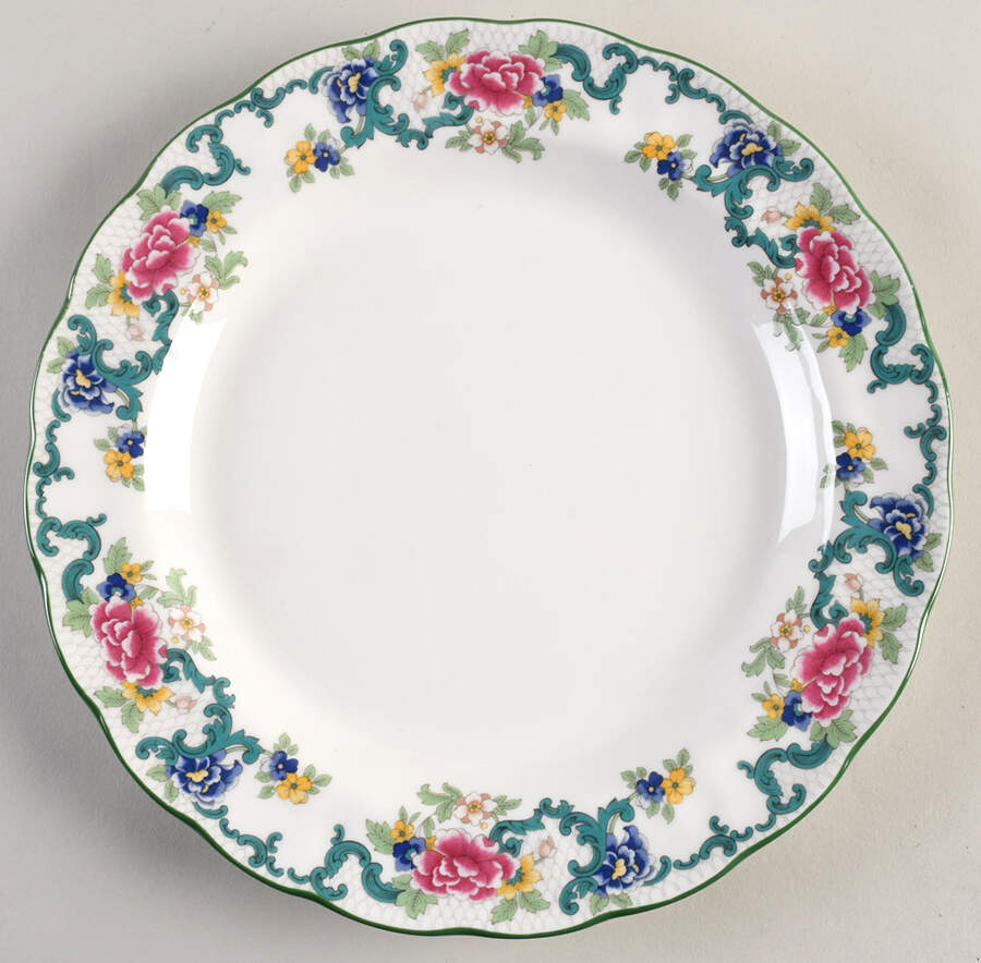 Floradora Green Dinner Plate by Royal Doulton-1