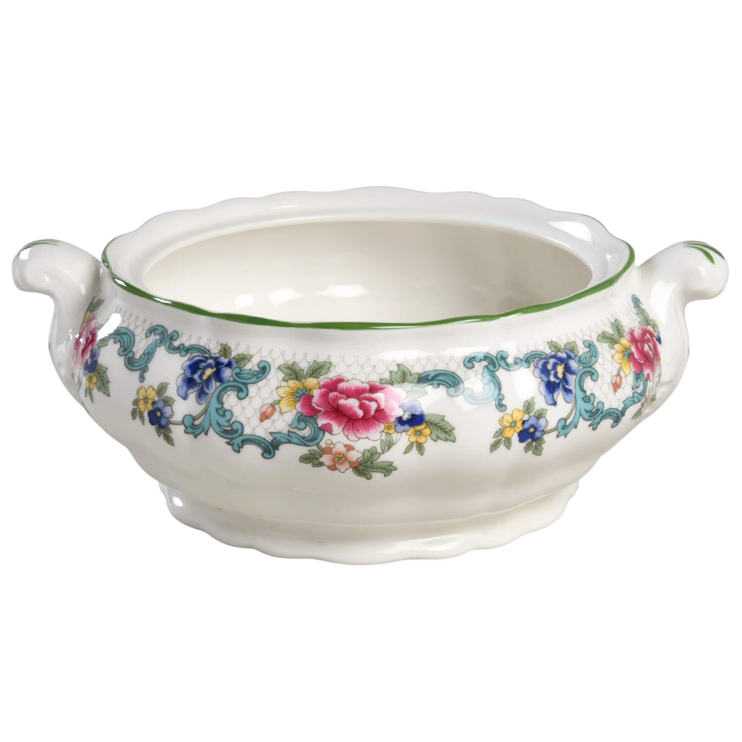 Floradora Green Round Vegetable No Lid by Royal Doulton-1