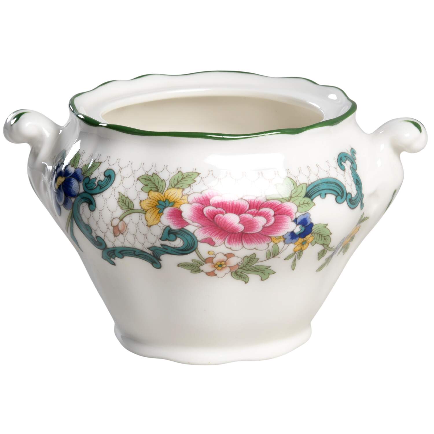 Floradora Green Sugar Bowl No Lid by Royal Doulton-1