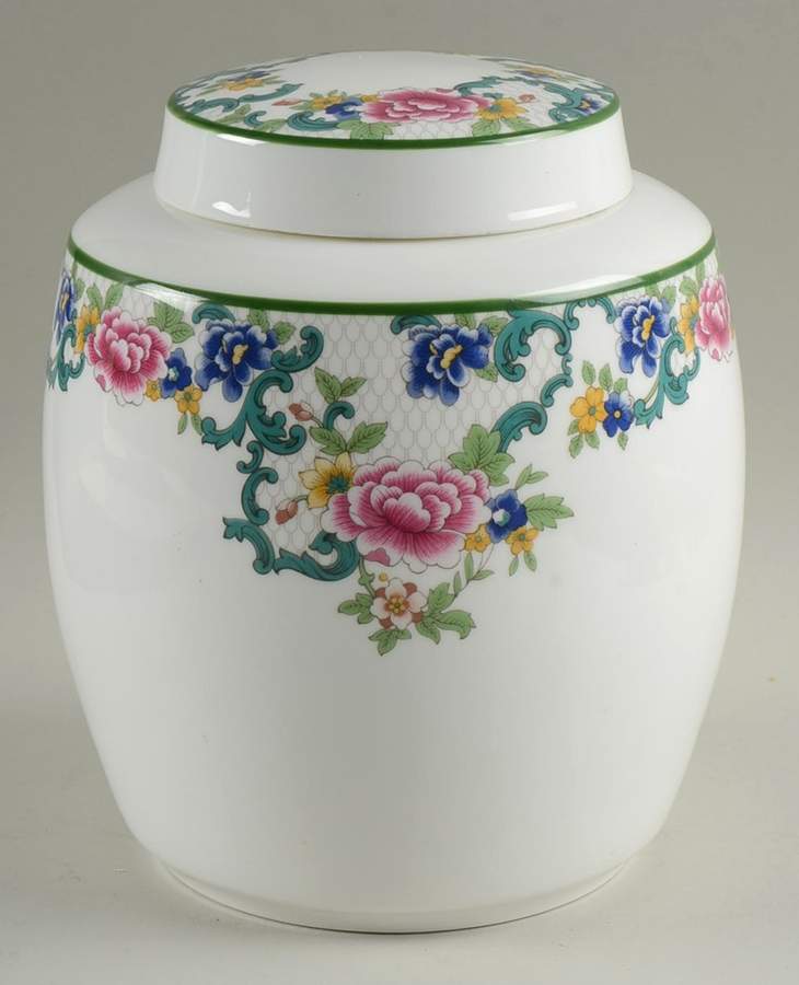 Floradora Green Medium Ginger Jar & Lid by Royal Doulton-1