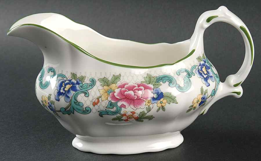 Floradora Green Gravy Boat by Royal Doulton-1