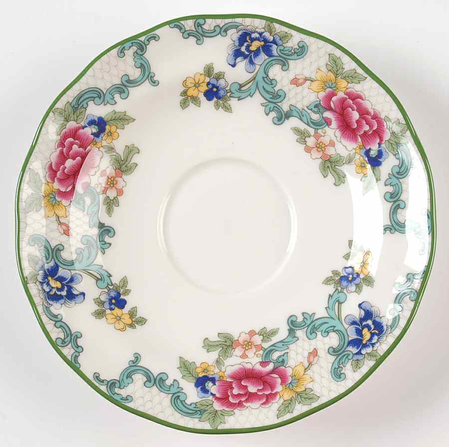 Floradora Green Saucer for Flat Cup by Royal Doulton-1