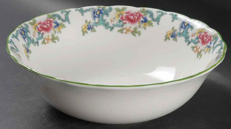 Floradora Green 10" Large Salad Serving Bowl by Royal Doulton-1
