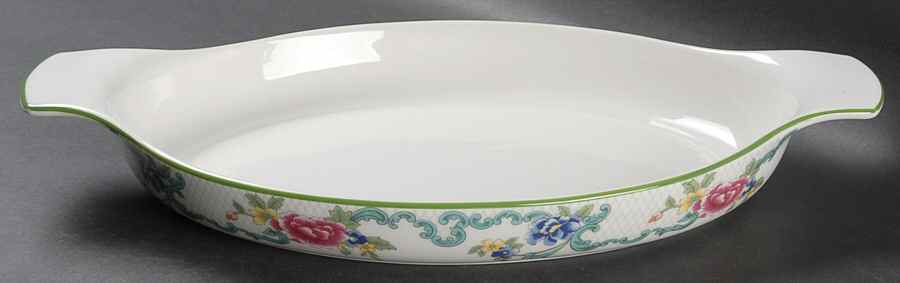Floradora Green 14" Augratin by Royal Doulton-1