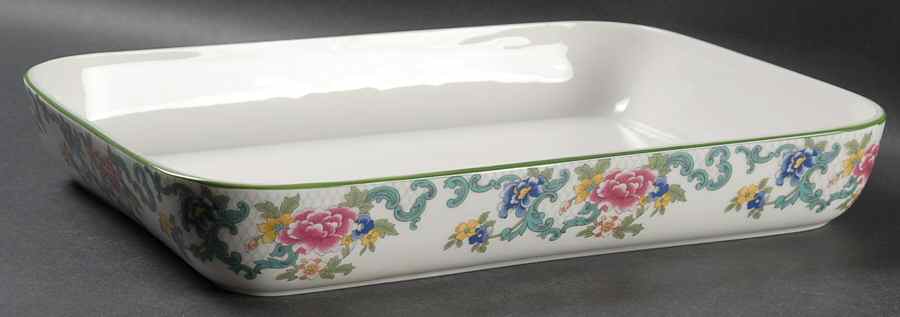 Floradora Green 12" Rectangular Roaster by Royal Doulton-1