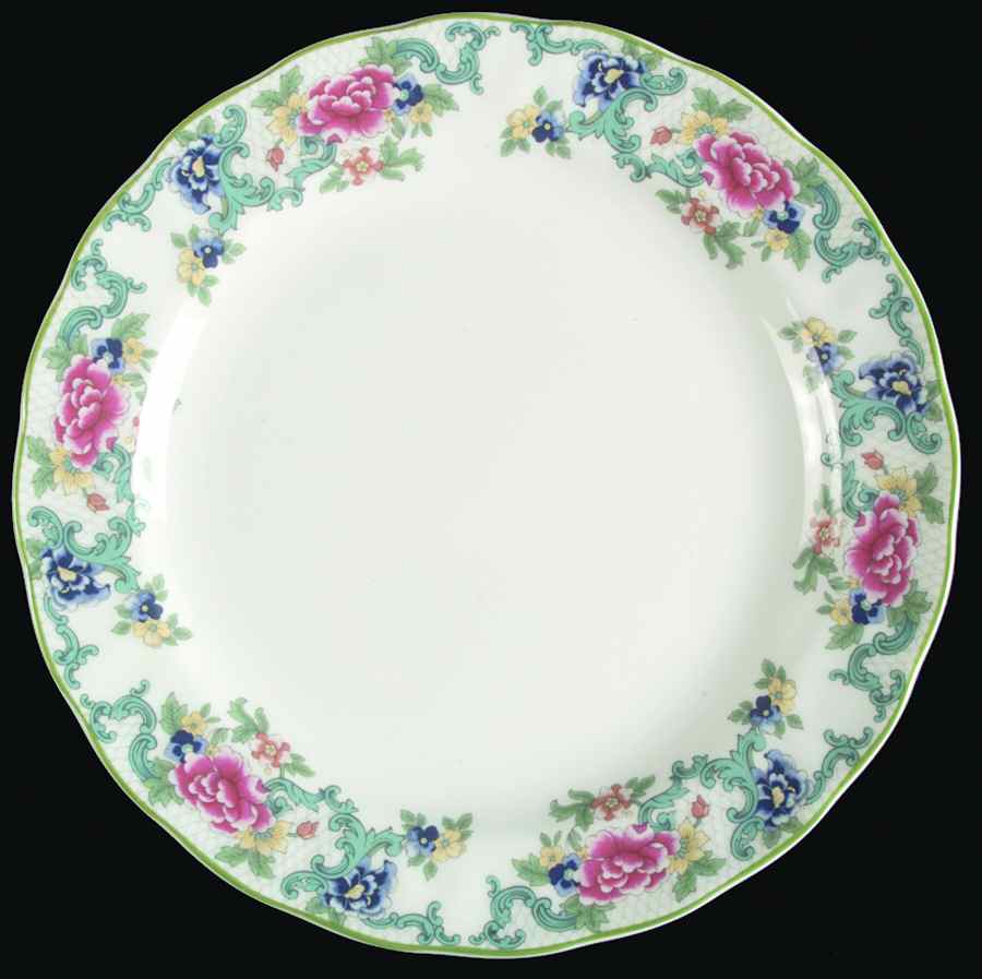 Floradora Green Luncheon Plate by Royal Doulton-1
