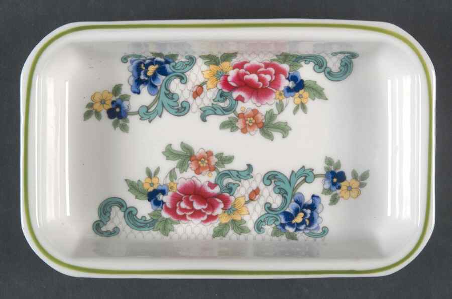 Floradora Green Rectangular Hors d'Oevre Dish by Royal Doulton-1