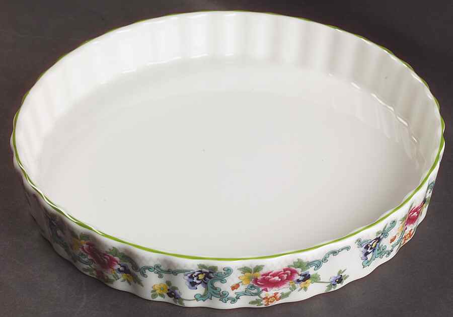 Floradora Green 9" Quiche by Royal Doulton-1