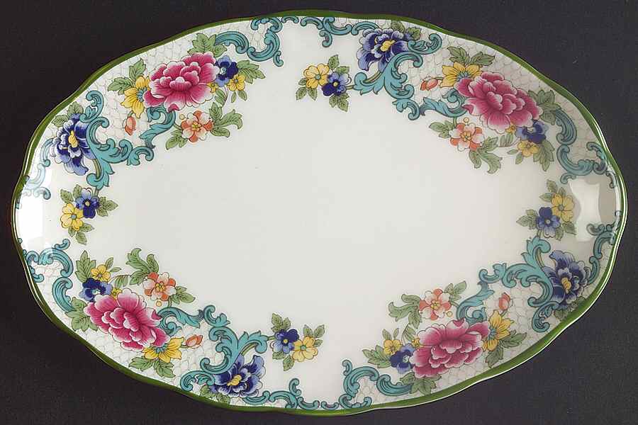 Floradora Green Relish/Gravy Underplate by Royal Doulton-1