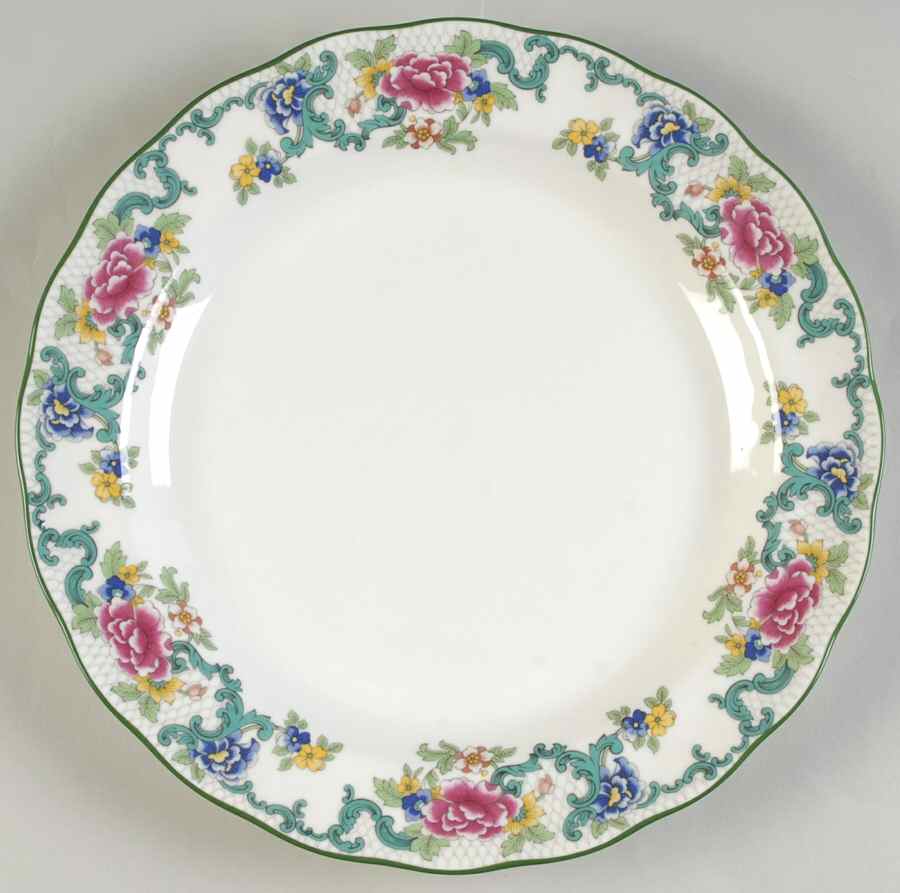 Floradora Green Dinner Plate by Royal Doulton-1