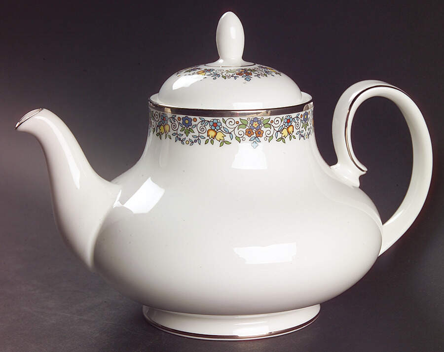 Flowerlace Teapot & Lid by Royal Doulton-1