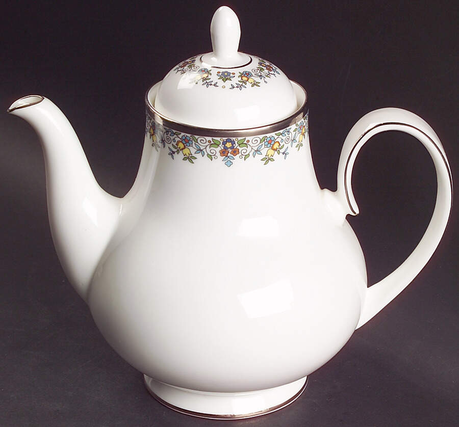 Flowerlace Coffee Pot & Lid by Royal Doulton-1