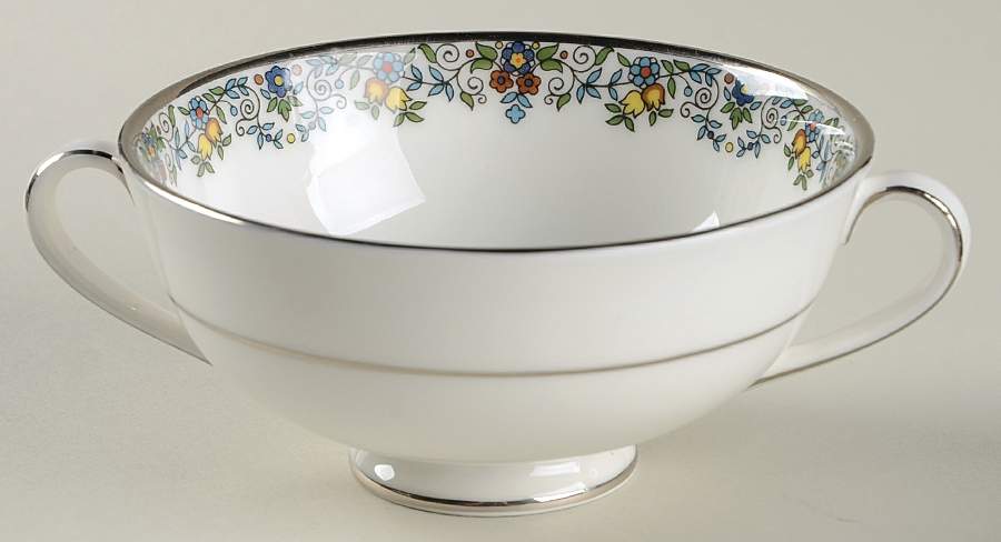 Flowerlace Footed Cream Soup Bowl by Royal Doulton-1