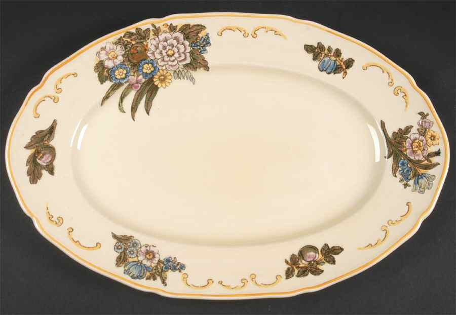Floretta 15" Oval Serving Platter by Royal Doulton-1