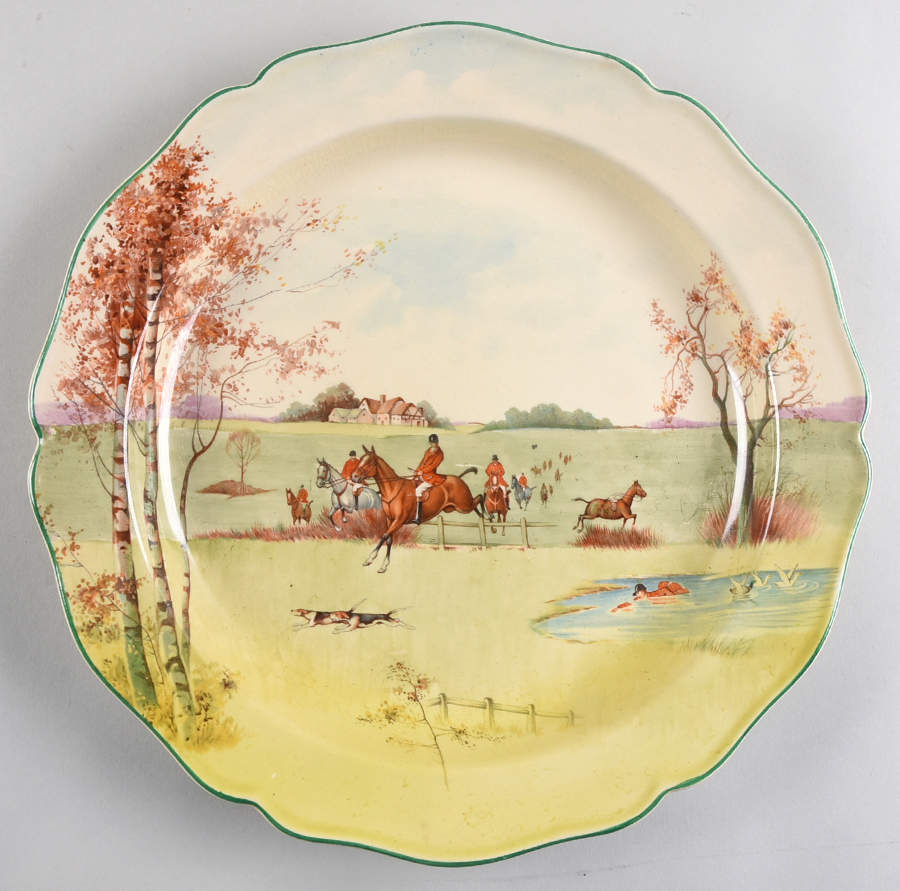 Fox Hunting A 12" Chop Plate (Round Platter) by Royal Doulton-1