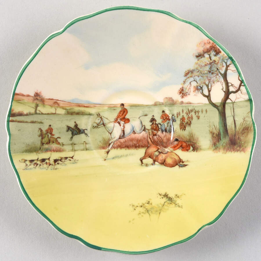 Fox Hunting A Saucer for Footed Cup by Royal Doulton-1