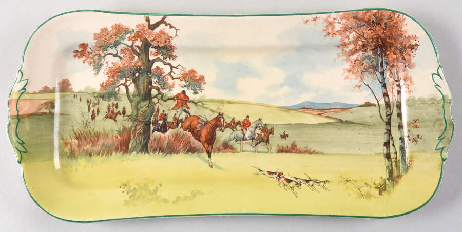 Fox Hunting A 13" Sandwich Tray by Royal Doulton-1