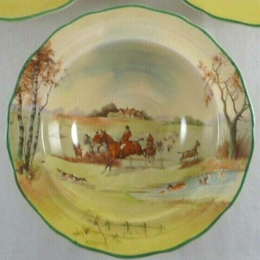 Fox Hunting A Oatmeal Bowl by Royal Doulton-1