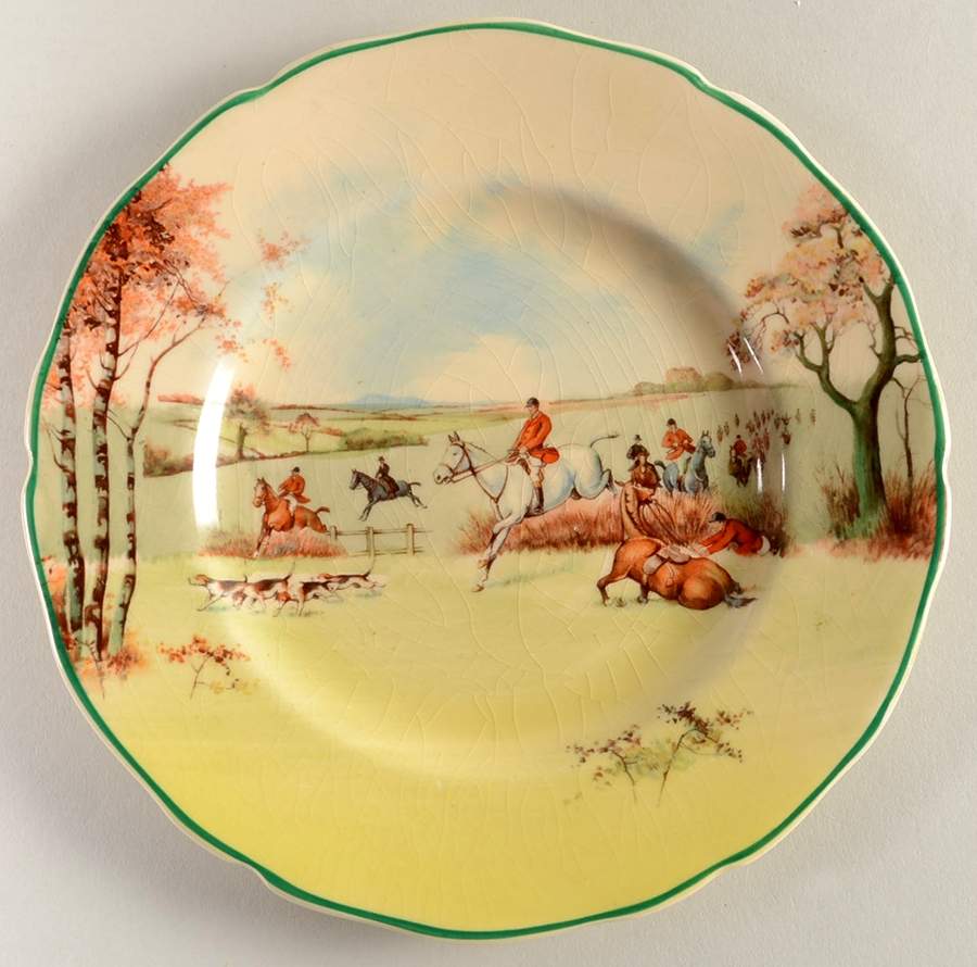 Fox Hunting A Bread & Butter Plate by Royal Doulton-1