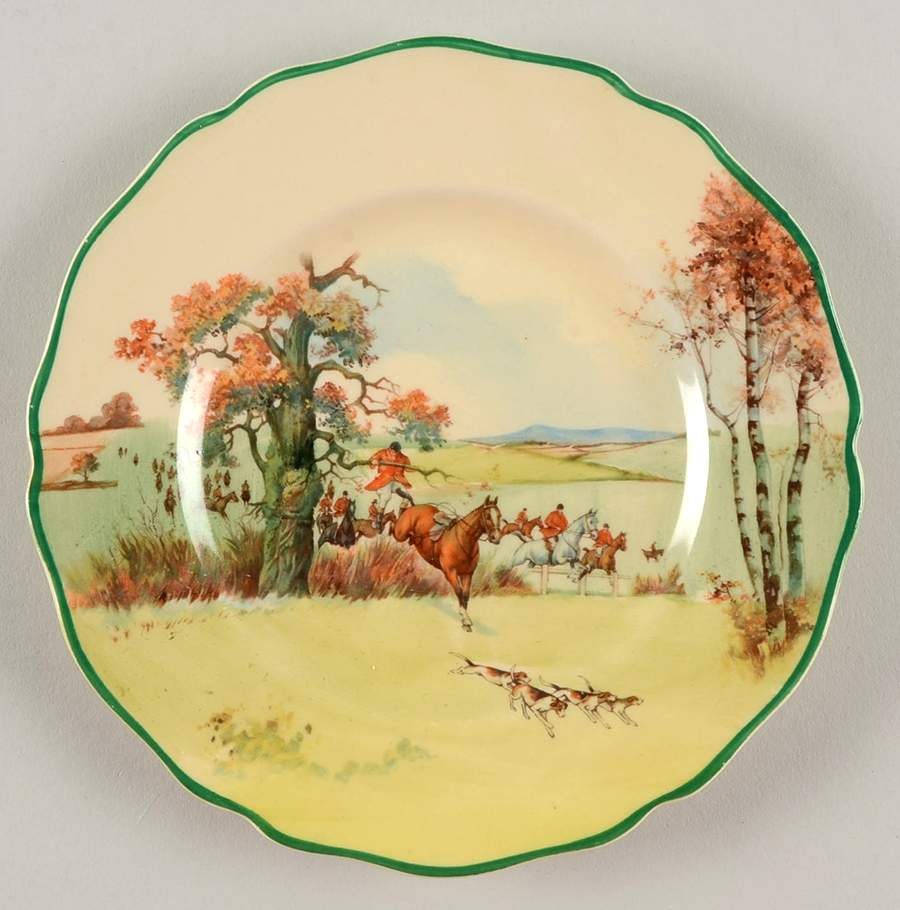 Fox Hunting A Bread & Butter Plate by Royal Doulton-1