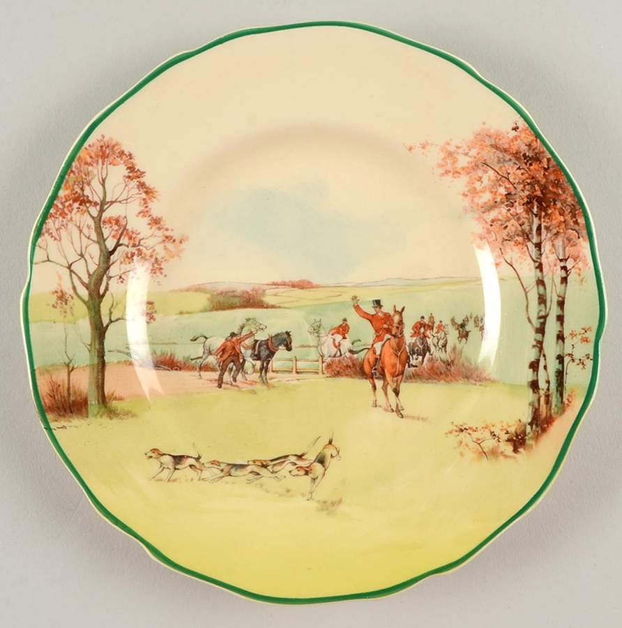 Fox Hunting A Bread & Butter Plate by Royal Doulton-1
