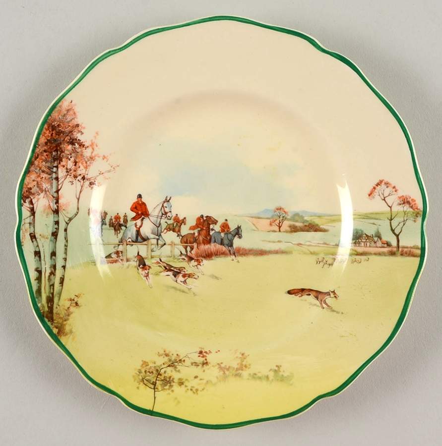 Fox Hunting A Bread & Butter Plate by Royal Doulton-1
