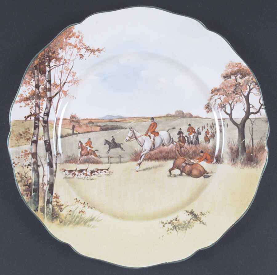 Fox Hunting A Dinner Plate by Royal Doulton-1