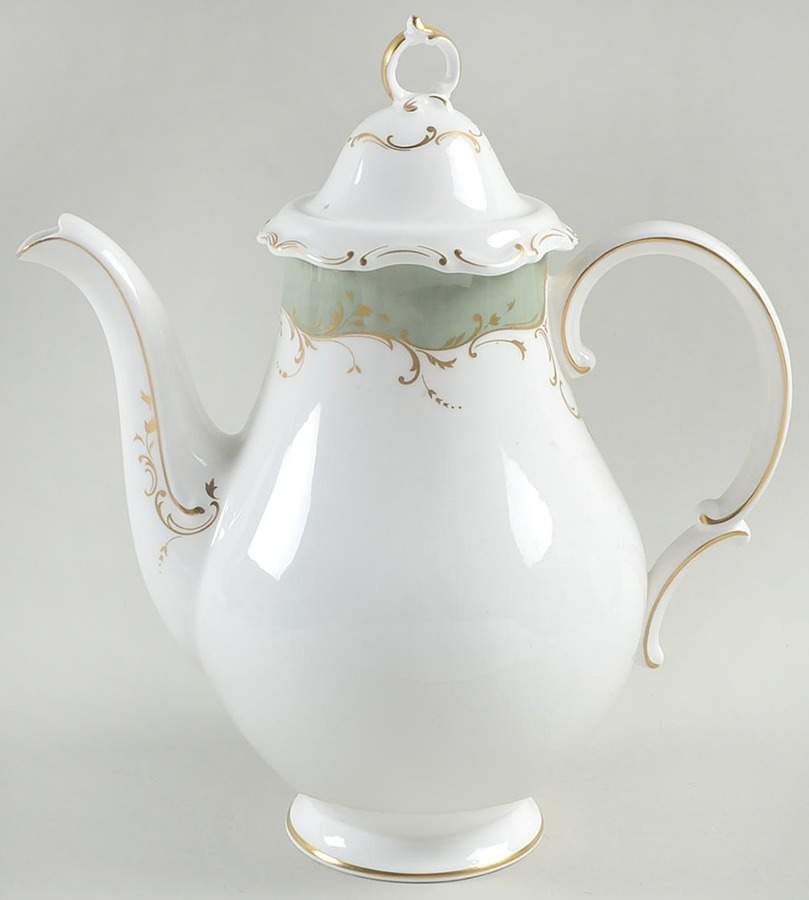 Fontainebleau Green Coffee Pot & Lid by Royal Doulton-1