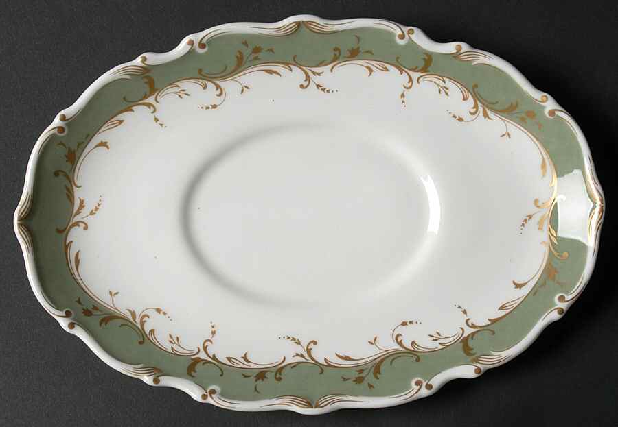 Fontainebleau Green Underplate for Gravy Boat by Royal Doulton-1