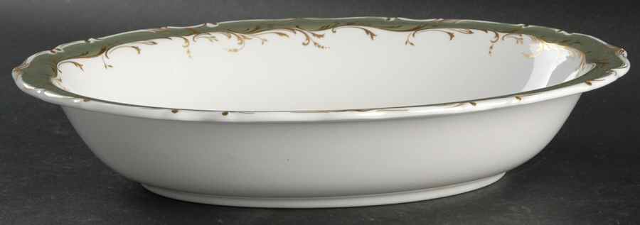 Fontainebleau Green 10" Oval Vegetable Bowl by Royal Doulton-1