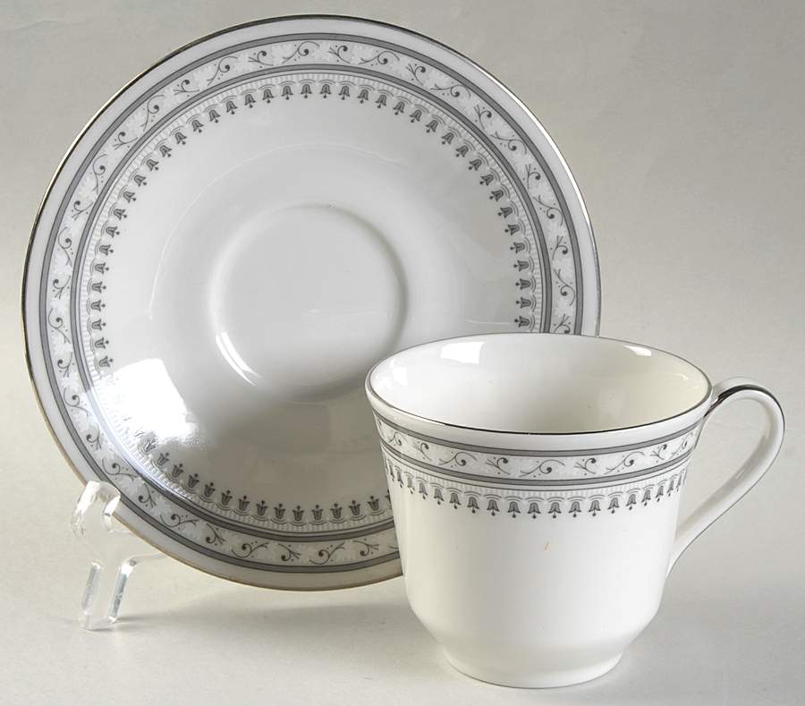 Fontana Flat Cup & Saucer Set by Royal Doulton-1