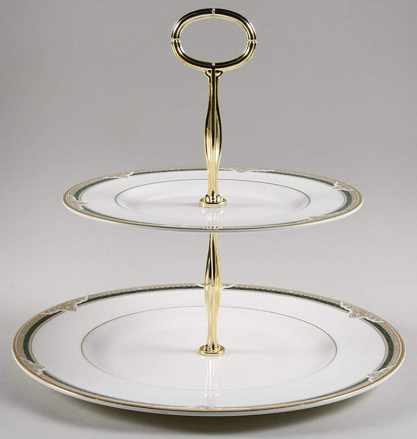 Forsyth 6 5/8"-10"  2 Tiered Serving Tray (Dp, Sp) HC by Royal Doulton-1