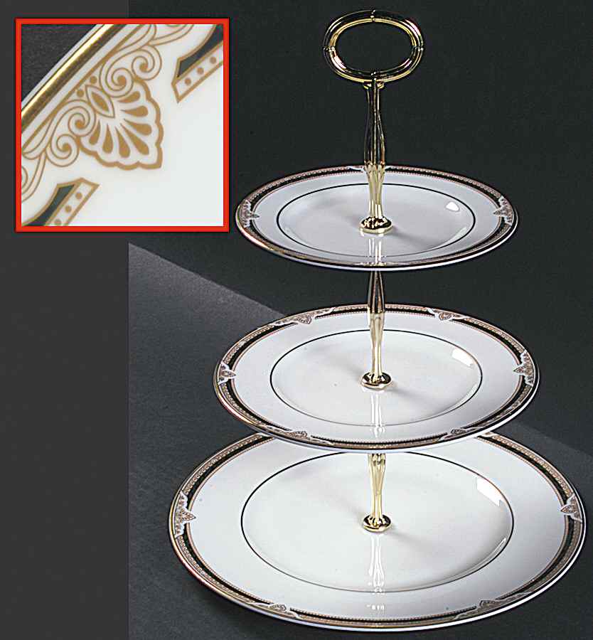 Forsyth 13 7/8"-14 1/4" 3-Tiered Serving Tray(DP,SP,BB) HC by Royal Doulton-1