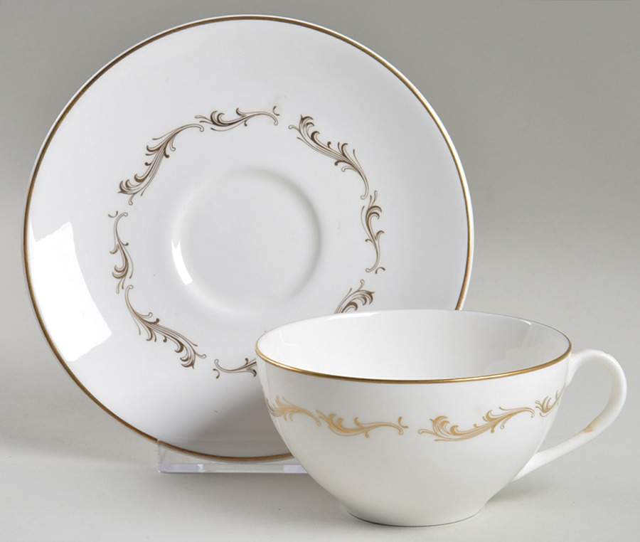 French Provincial Flat Cup & Saucer Set by Royal Doulton-1