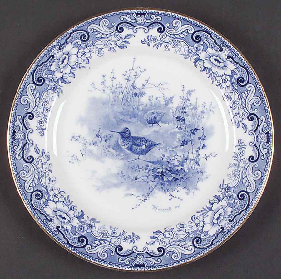 Game Birds A-1 Blue Dinner Plate by Royal Doulton-1