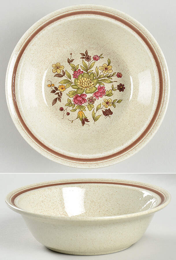 Gaiety Brown Rim Fruit/Dessert (Sauce) Bowl by Royal Doulton-1