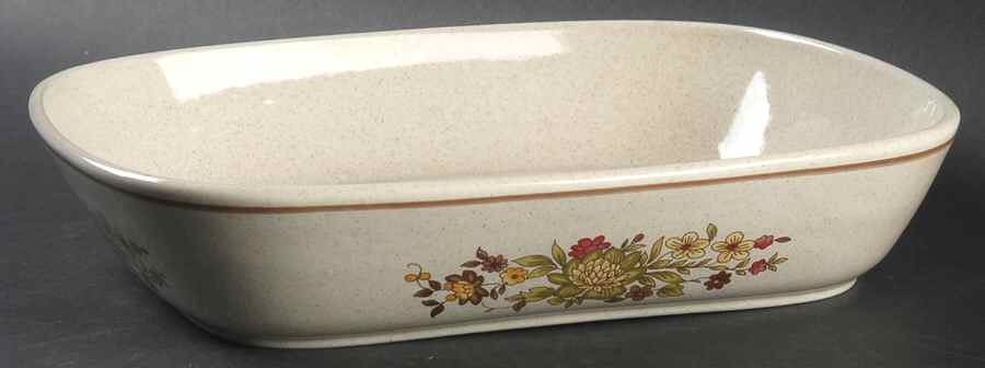 Gaiety Brown 10'' Oblong Roaster by Royal Doulton-1