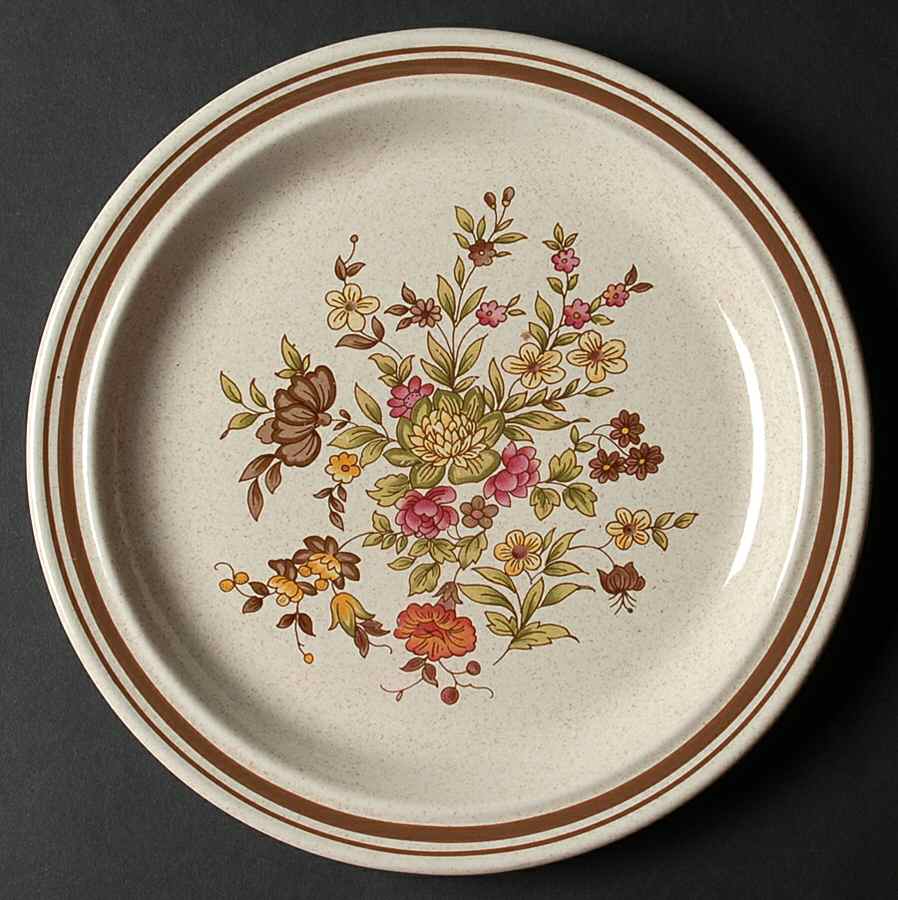 Gaiety Brown Salad Plate by Royal Doulton-1