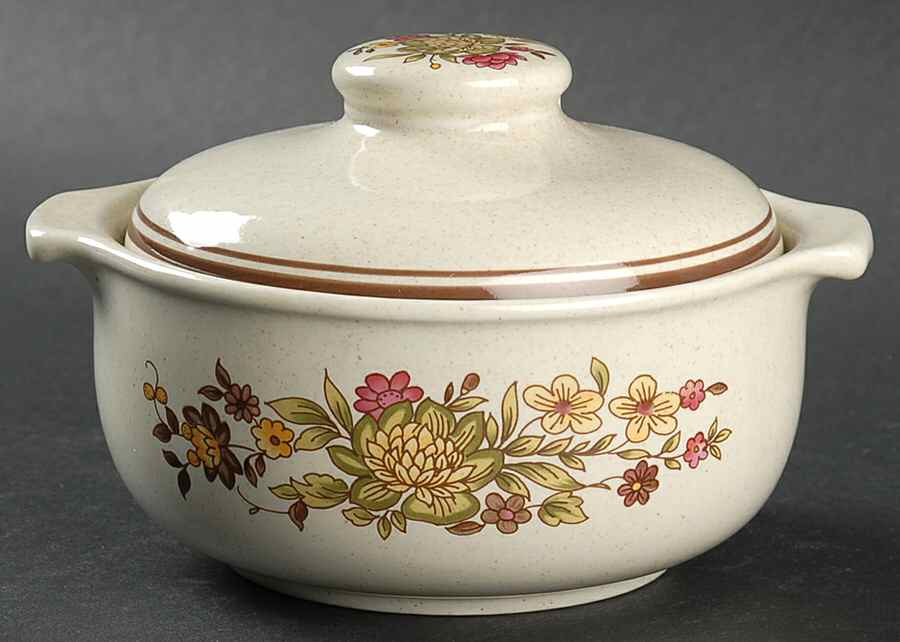 Gaiety Brown Individual Casserole & Lid by Royal Doulton-1