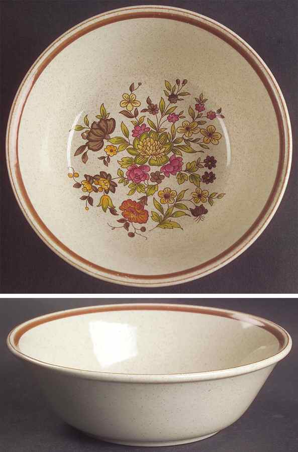 Gaiety Brown Coupe Cereal Bowl by Royal Doulton-1