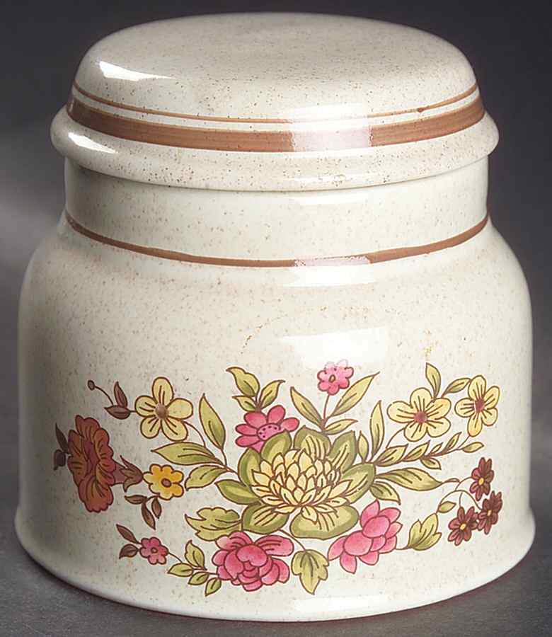 Gaiety Brown Sugar Bowl & Lid by Royal Doulton-1